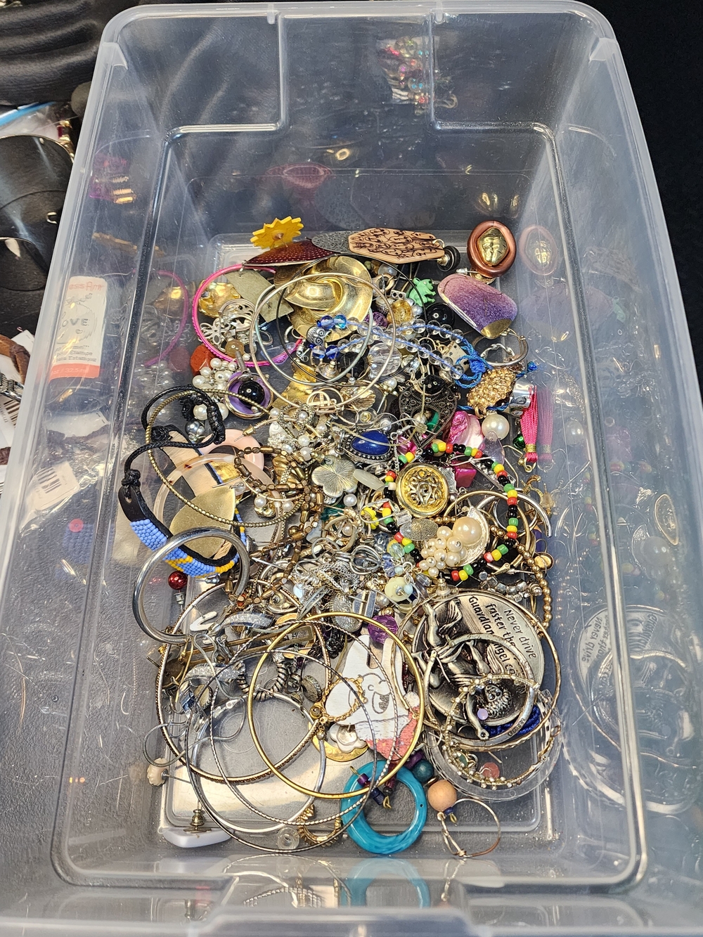 1lb Mixed Fashion Jewlery Lot For Crafting May Or May Not Have Matches